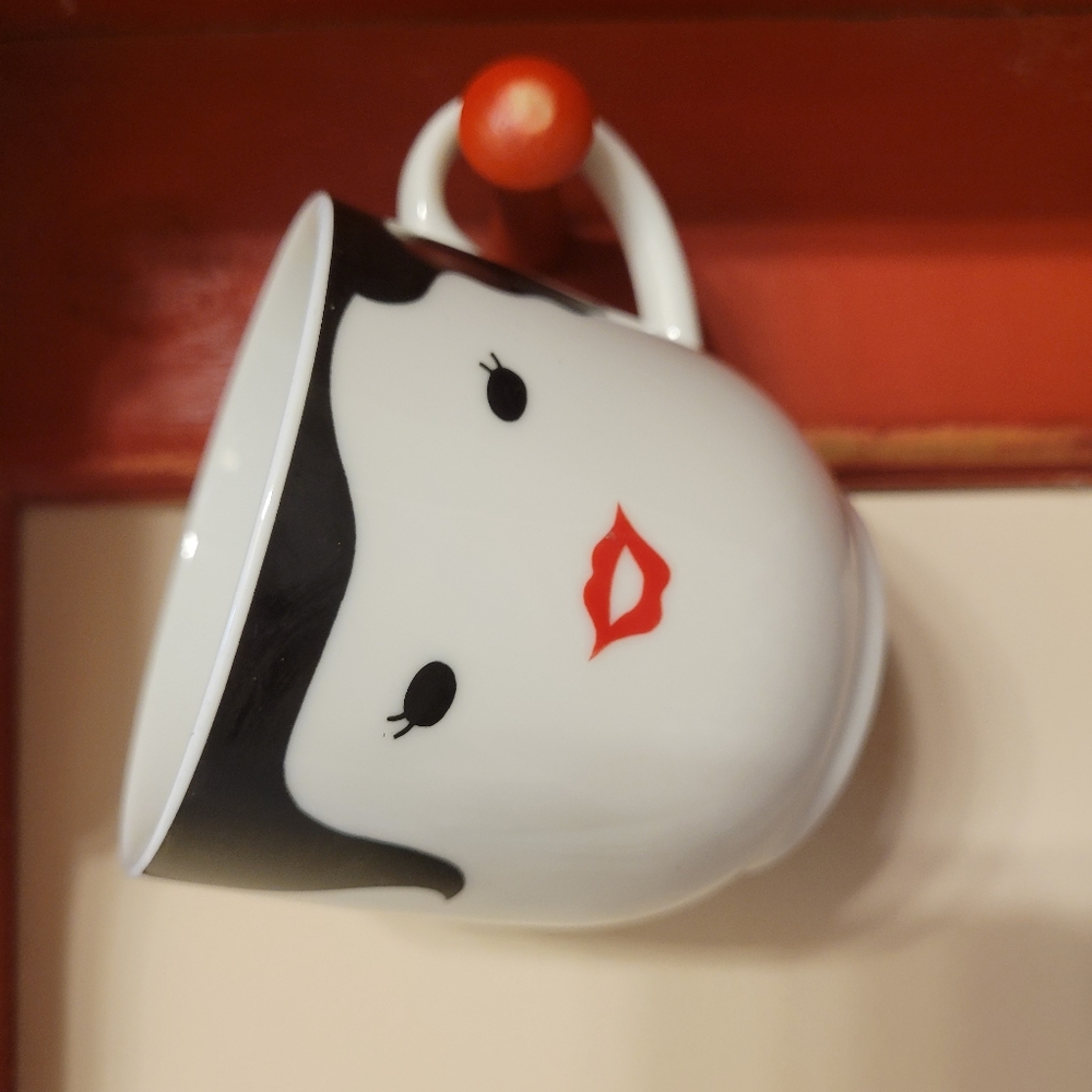 Lady Face Mug Cup ~ Isn't She Lovely?! ~ EUC ~ Made in Japan ~ Mod ~ Pop Art - Picture 8 of 13